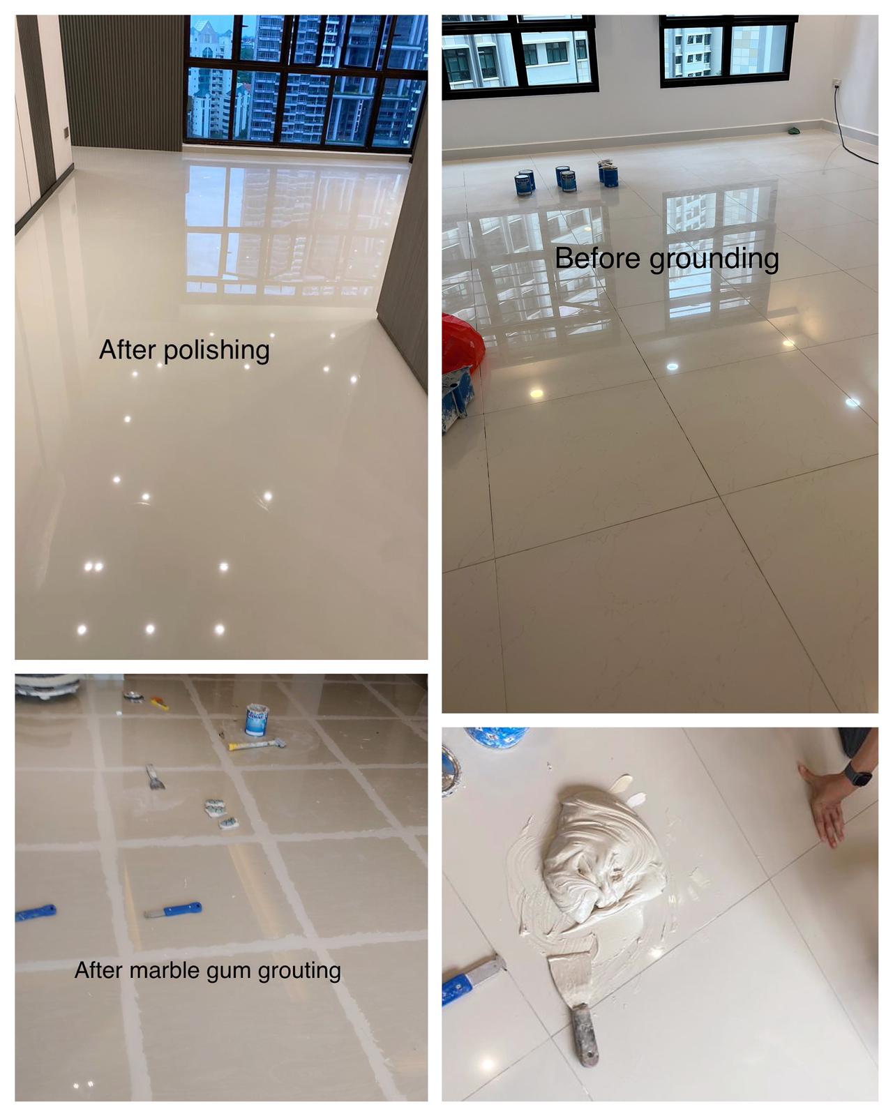 Homogeneous Tiles Polishing Cleaning Installation and Repair Service Singapore